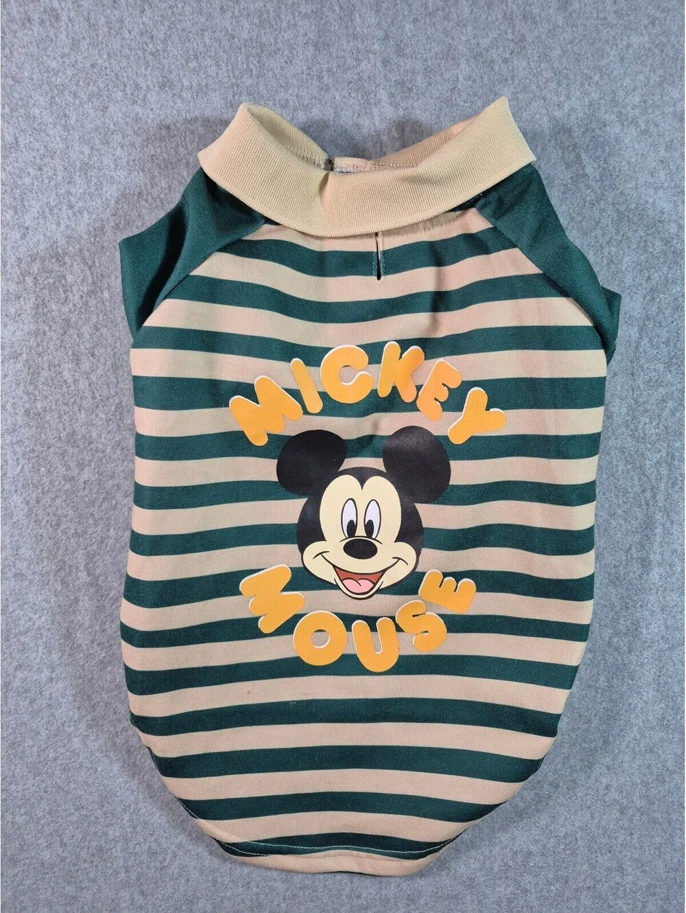 Disney Mickey Mouse Dog Polo Shirt Small Medium Green Striped Chewy Exclusive